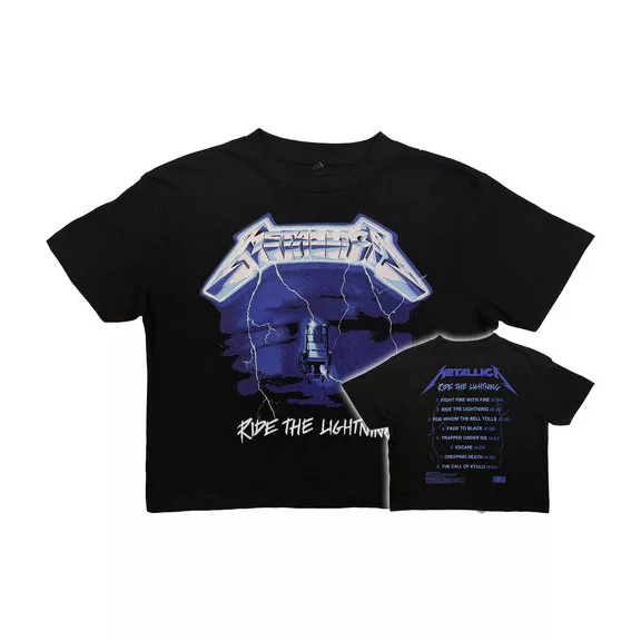 METALLICA: Ride The Lightning (ladies crop top)