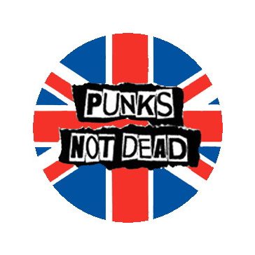 PUNKS NOT DEAD - Flag (3,7 cm) (nagy jelvény, 3,7 cm)